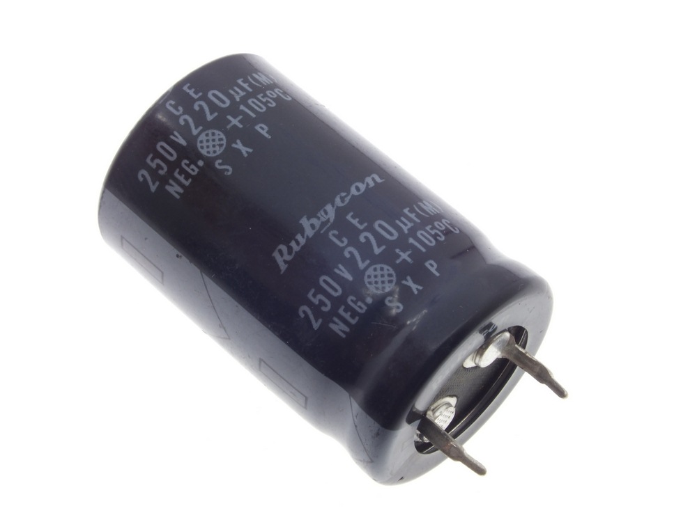 E 220UF/250V 18*30MM LONG PIN