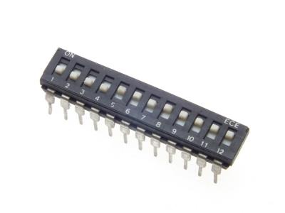 DIP   SWITCHE 12PIN BLACK