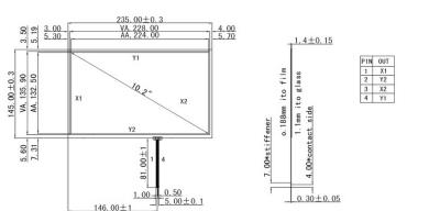 FOUR WIRE RESISTIVE TOUCH (10.2 INCH) 102001